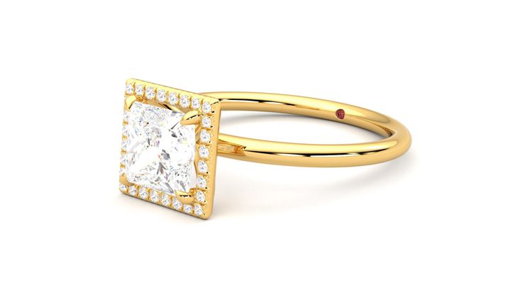 Taylor & Hart Dove Princess Engagement Ring 360 degree image 24