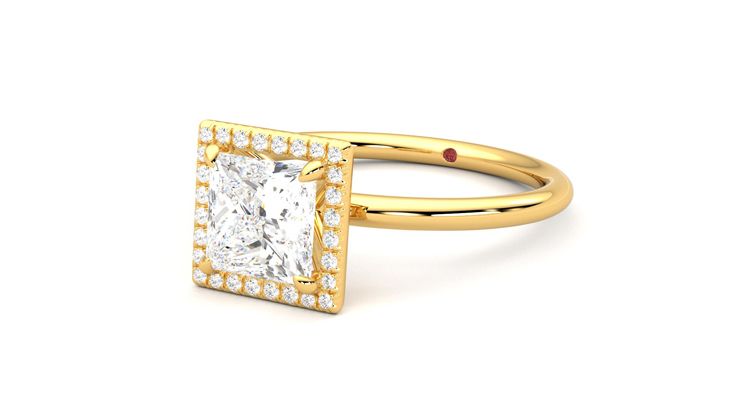 Taylor & Hart Dove Princess Engagement Ring 360 degree image 25