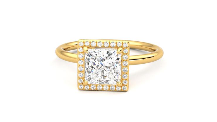 Taylor & Hart Dove Princess Engagement Ring 360 degree image 28