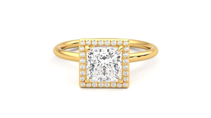 Taylor & Hart Dove Princess Engagement Ring 360 degree image 29