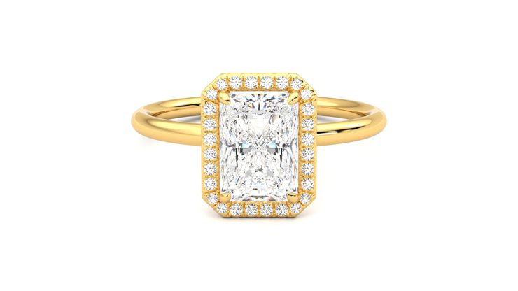 Taylor & Hart Dove Radiant Engagement Ring 360 degree image 0