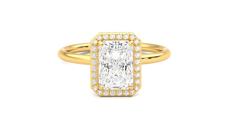 Taylor & Hart Dove Radiant Engagement Ring 360 degree image 1
