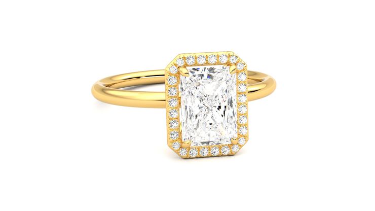 Taylor & Hart Dove Radiant Engagement Ring 360 degree image 3