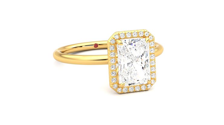 Taylor & Hart Dove Radiant Engagement Ring 360 degree image 4