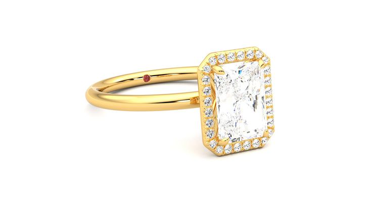 Taylor & Hart Dove Radiant Engagement Ring 360 degree image 5