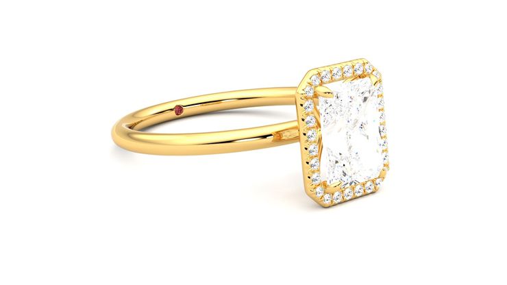 Taylor & Hart Dove Radiant Engagement Ring 360 degree image 6
