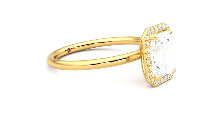 Taylor & Hart Dove Radiant Engagement Ring 360 degree image 7