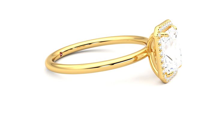 Taylor & Hart Dove Radiant Engagement Ring 360 degree image 8