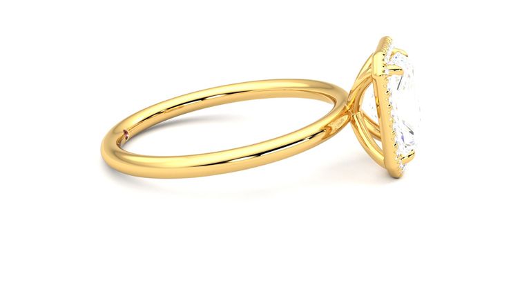 Taylor & Hart Dove Radiant Engagement Ring 360 degree image 9