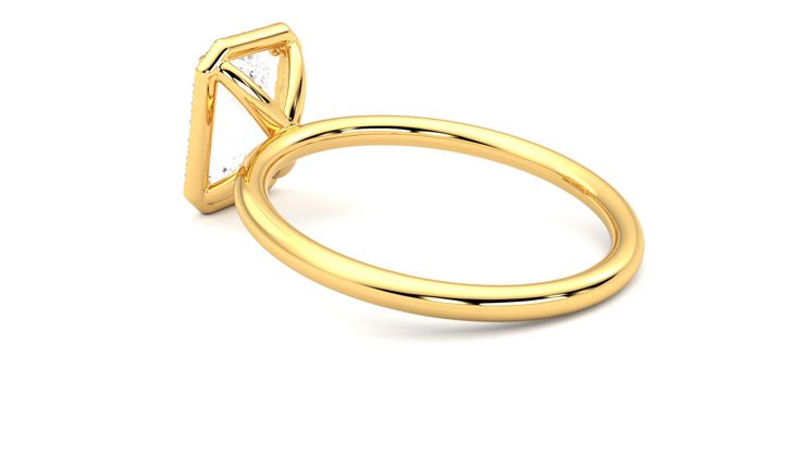 Taylor & Hart Dove Radiant Engagement Ring 360 degree image 18