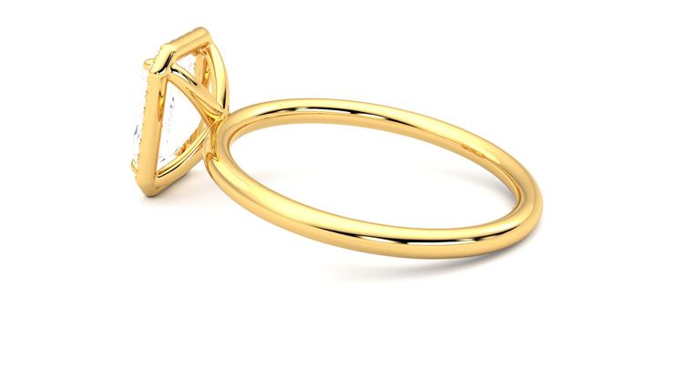 Taylor & Hart Dove Radiant Engagement Ring 360 degree image 19