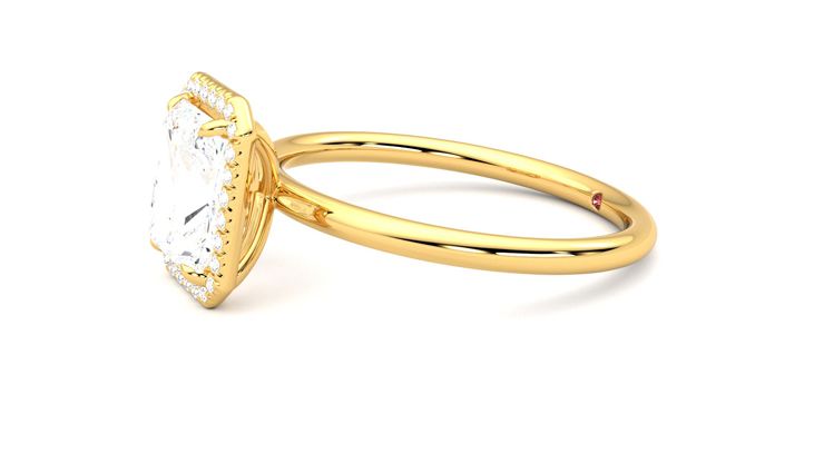 Taylor & Hart Dove Radiant Engagement Ring 360 degree image 22