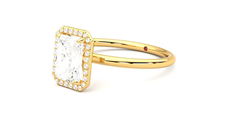 Taylor & Hart Dove Radiant Engagement Ring 360 degree image 24