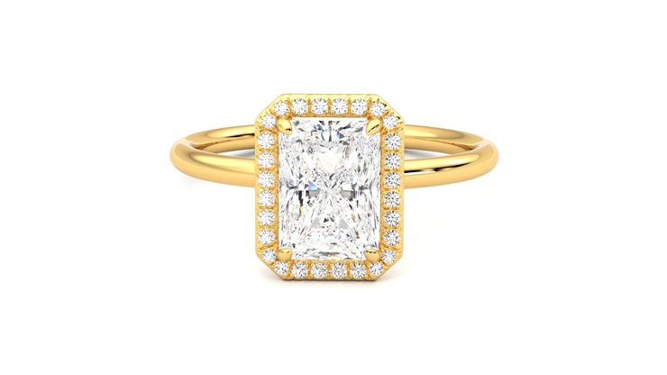 Taylor & Hart Dove Radiant Engagement Ring 360 degree image 29