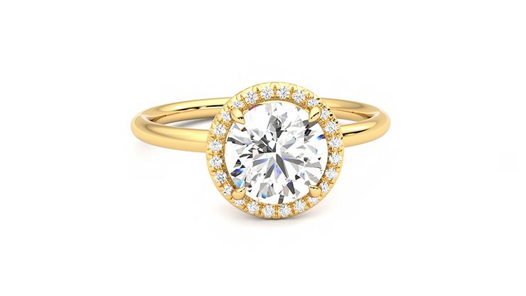 Taylor & Hart Dove Round Engagement Ring 360 degree image 2