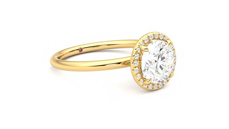 Taylor & Hart Dove Round Engagement Ring 360 degree image 6
