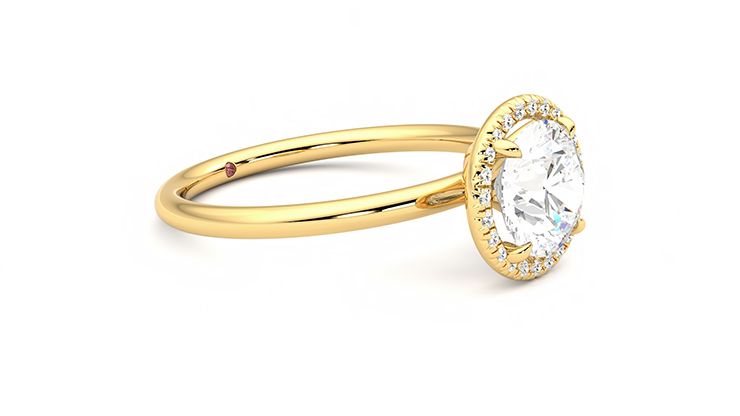 Taylor & Hart Dove Round Engagement Ring 360 degree image 7
