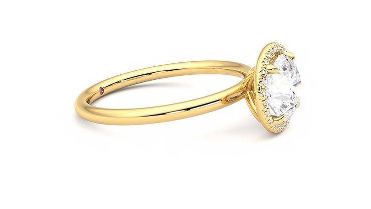 Taylor & Hart Dove Round Engagement Ring 360 degree image 8