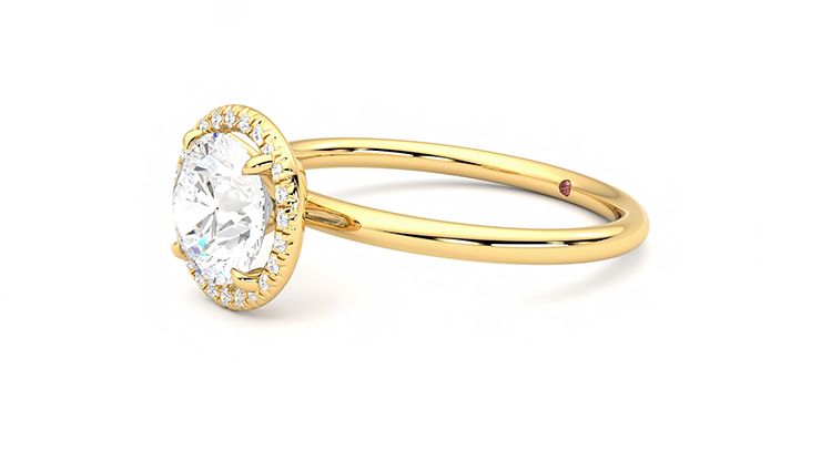 Taylor & Hart Dove Round Engagement Ring 360 degree image 23