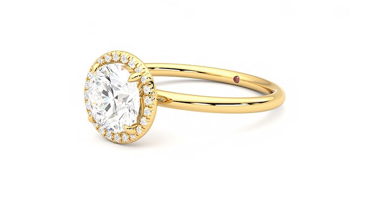 Taylor & Hart Dove Round Engagement Ring 360 degree image 24