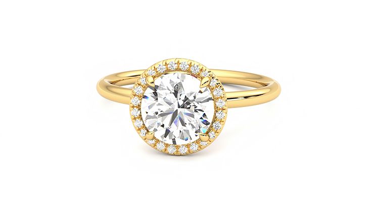 Taylor & Hart Dove Round Engagement Ring 360 degree image 28
