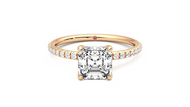 Taylor & Hart Dulcet Asscher Engagement Ring 360 degree image 0