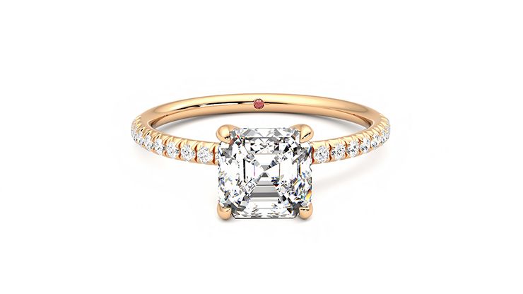 Taylor & Hart Dulcet Asscher Engagement Ring 360 degree image 1