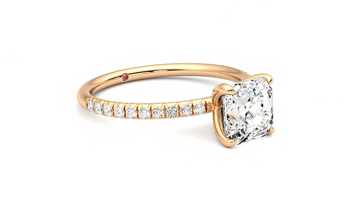 Taylor & Hart Dulcet Asscher Engagement Ring 360 degree image 6