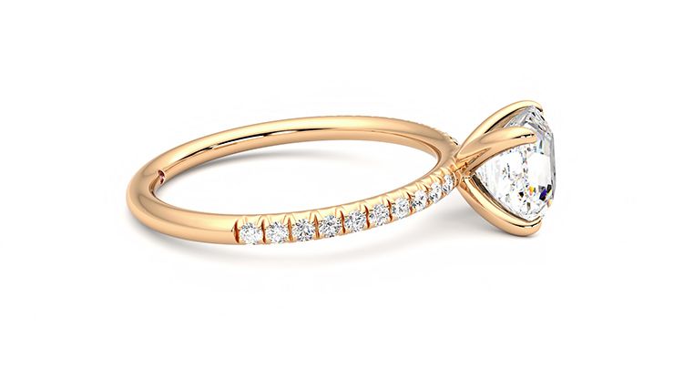 Taylor & Hart Dulcet Asscher Engagement Ring 360 degree image 9