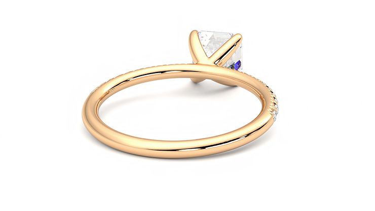 Taylor & Hart Dulcet Asscher Engagement Ring 360 degree image 14