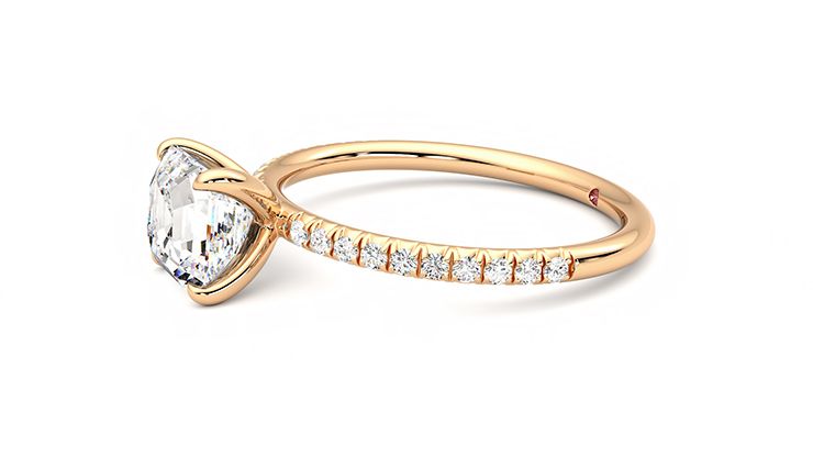 Taylor & Hart Dulcet Asscher Engagement Ring 360 degree image 22