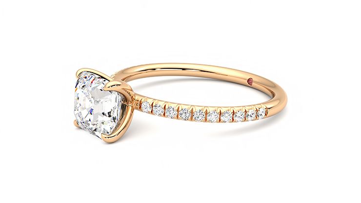 Taylor & Hart Dulcet Asscher Engagement Ring 360 degree image 23