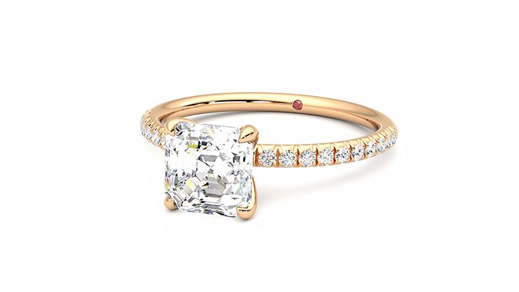 Taylor & Hart Dulcet Asscher Engagement Ring 360 degree image 26