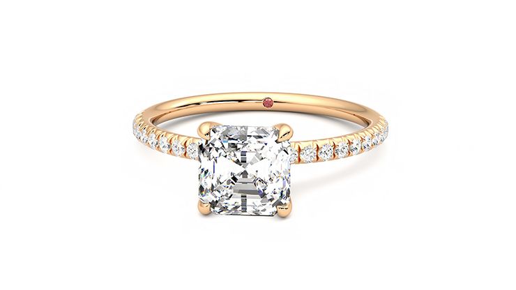Taylor & Hart Dulcet Asscher Engagement Ring 360 degree image 28