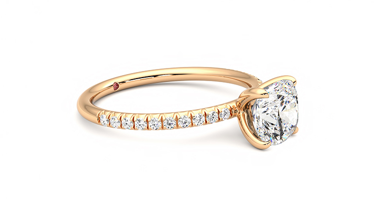 Taylor & Hart Dulcet Cushion Engagement Ring 360 degree image 7