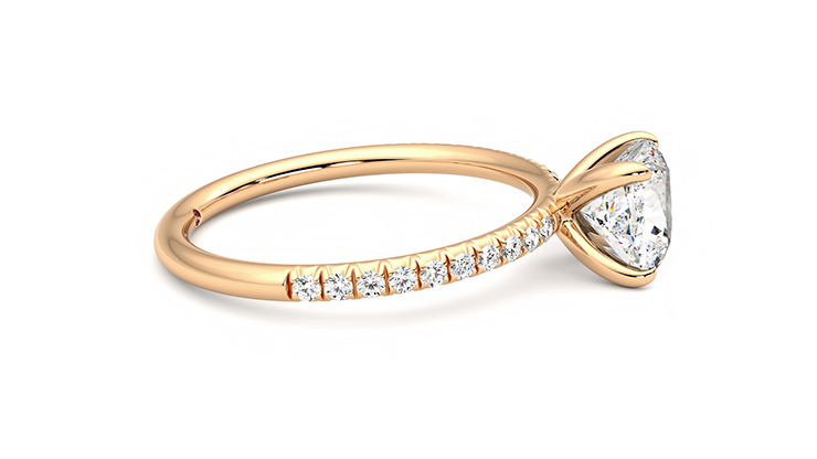 Taylor & Hart Dulcet Cushion Engagement Ring 360 degree image 9