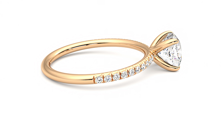 Taylor & Hart Dulcet Cushion Engagement Ring 360 degree image 10
