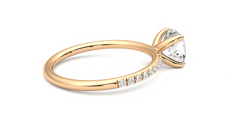 Taylor & Hart Dulcet Cushion Engagement Ring 360 degree image 11