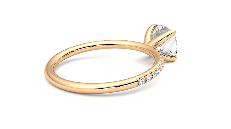 Taylor & Hart Dulcet Cushion Engagement Ring 360 degree image 12