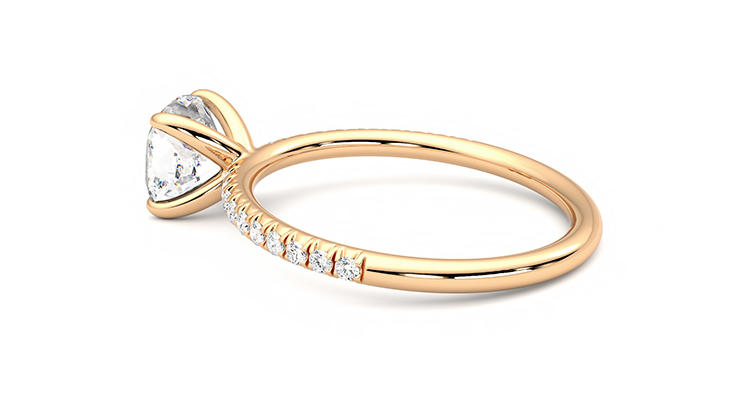 Taylor & Hart Dulcet Cushion Engagement Ring 360 degree image 19