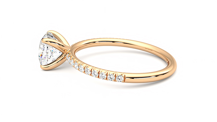 Taylor & Hart Dulcet Cushion Engagement Ring 360 degree image 20
