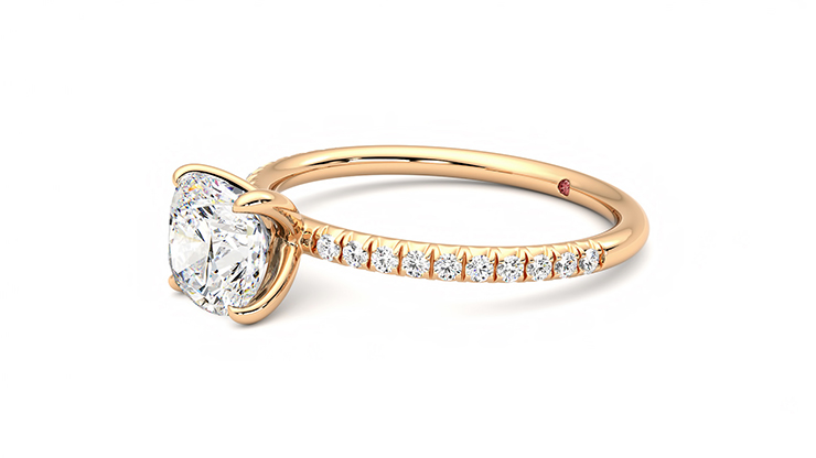 Taylor & Hart Dulcet Cushion Engagement Ring 360 degree image 23