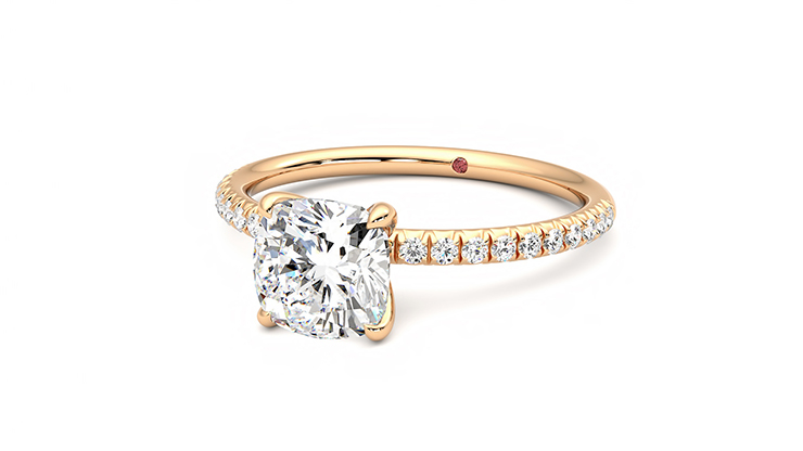 Taylor & Hart Dulcet Cushion Engagement Ring 360 degree image 26