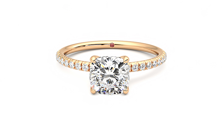 Taylor & Hart Dulcet Cushion Engagement Ring 360 degree image 29