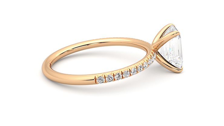 Taylor & Hart Dulcet Emerald Engagement Ring 360 degree image 11