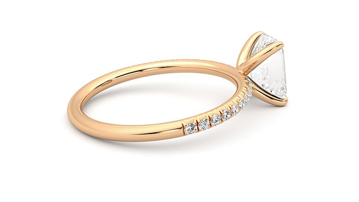 Taylor & Hart Dulcet Emerald Engagement Ring 360 degree image 12