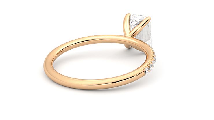 Taylor & Hart Dulcet Emerald Engagement Ring 360 degree image 14