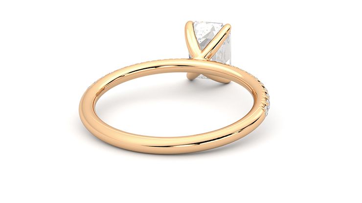 Taylor & Hart Dulcet Emerald Engagement Ring 360 degree image 15