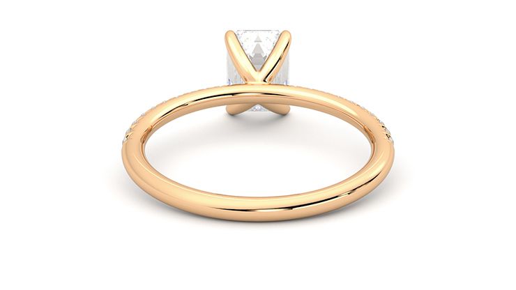 Taylor & Hart Dulcet Emerald Engagement Ring 360 degree image 16