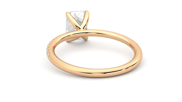 Taylor & Hart Dulcet Emerald Engagement Ring 360 degree image 17